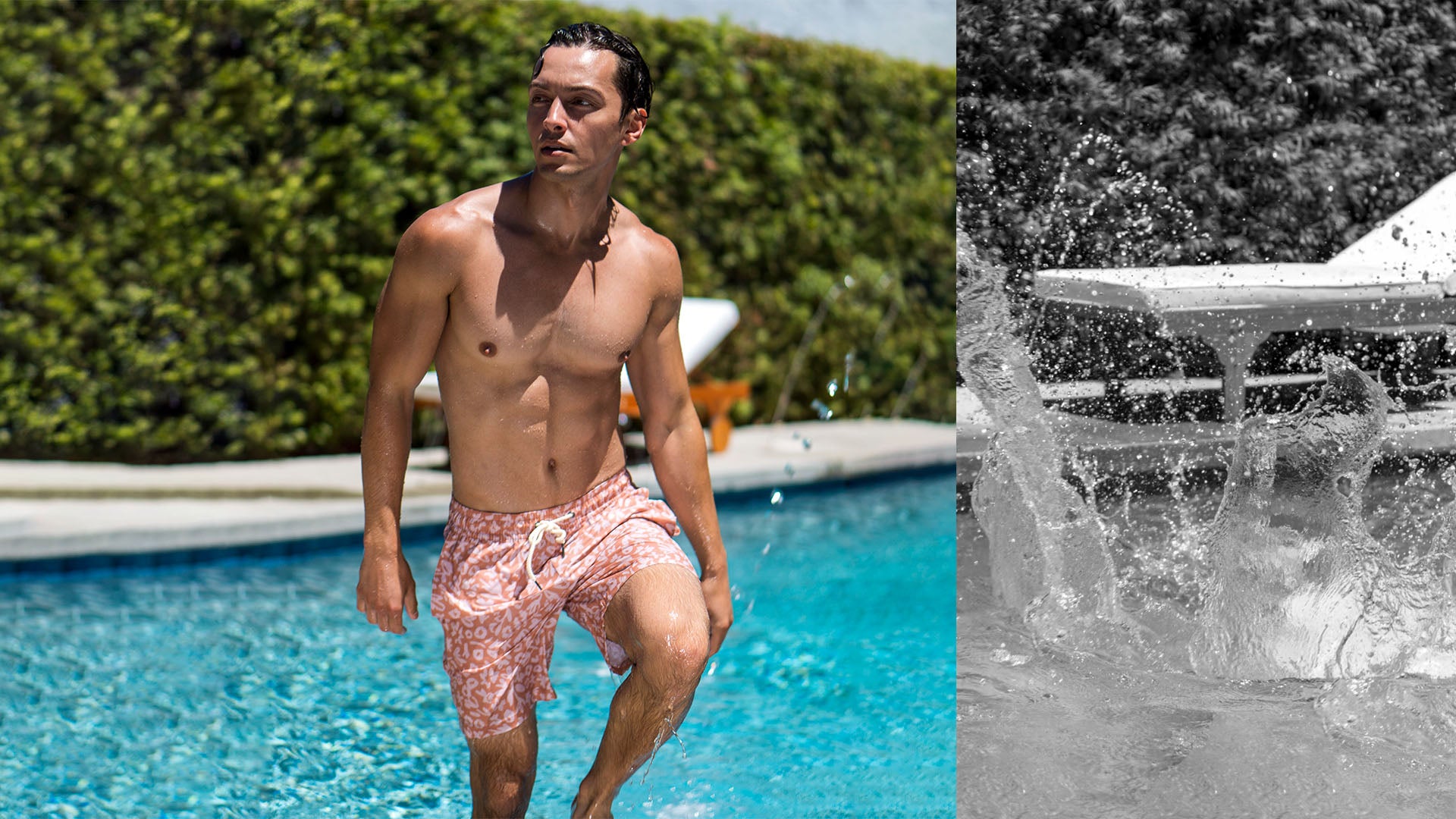 men's eco-friendly swimming trunks from recycled materials